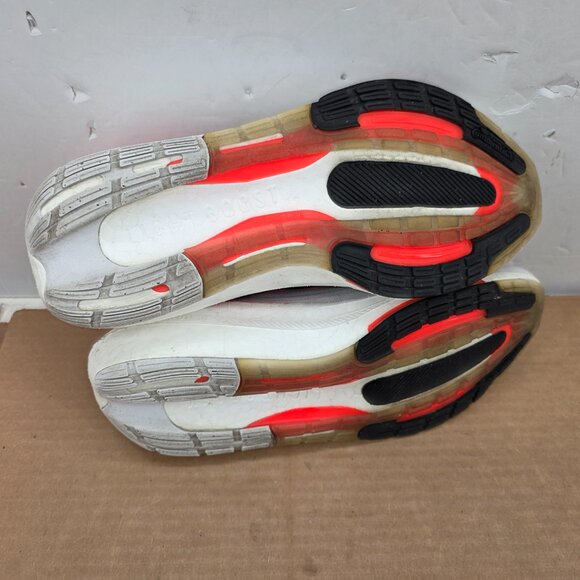 adidas UltraBoost Light White Orange HQ6351 BOOST Running Men’s Size 10 - Picture 7 of 15